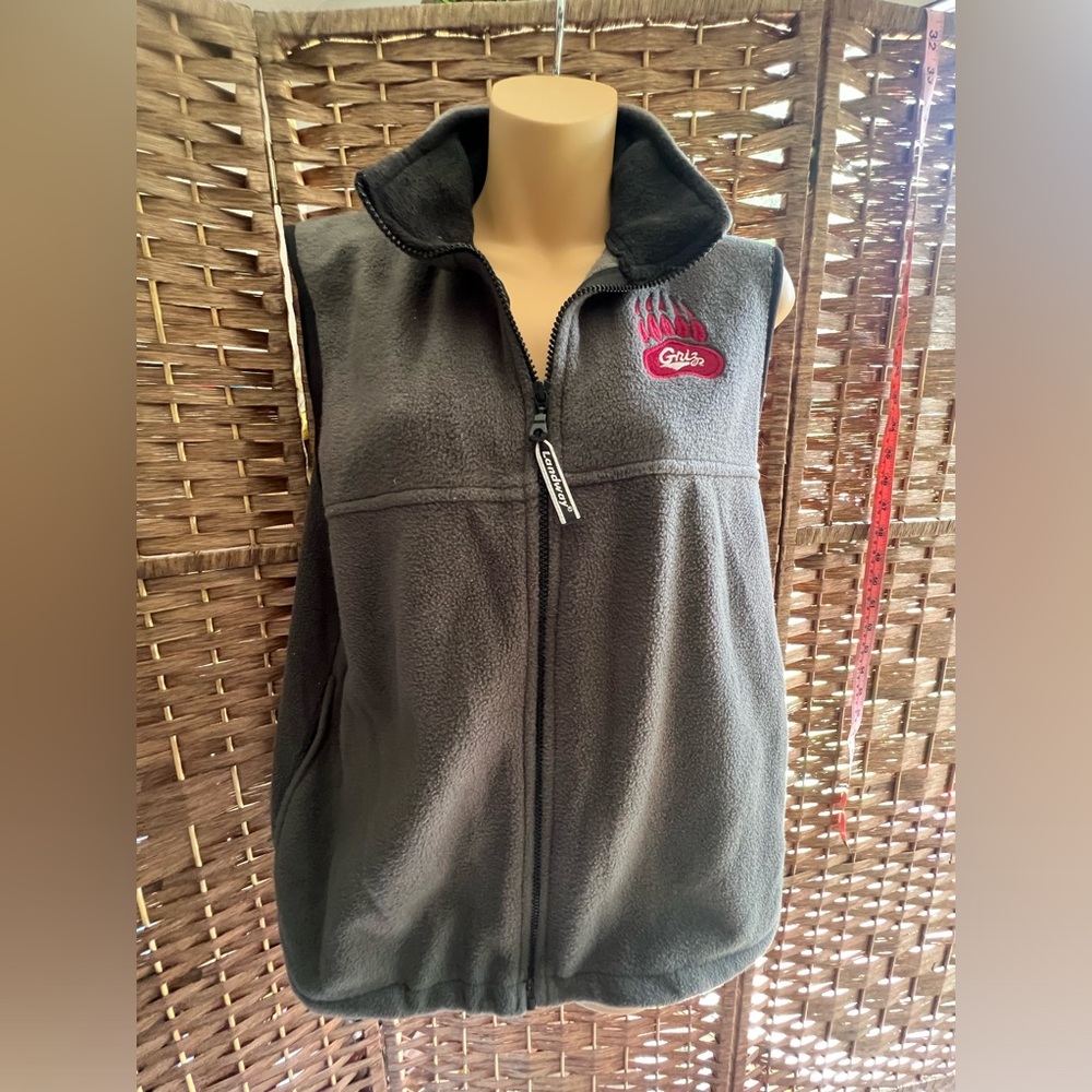 Land wave fleece zip up vest